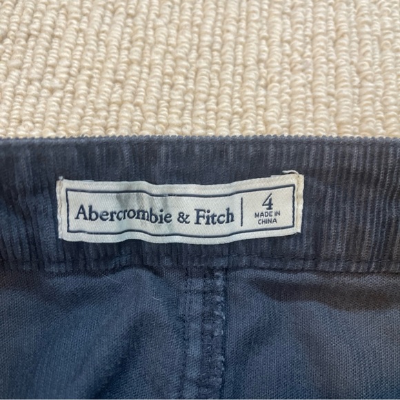 Abercrombie & Fitch Mini Skirt Size 4 Womens Corduroy Snap Zip Black Y2K - Picture 2 of 4